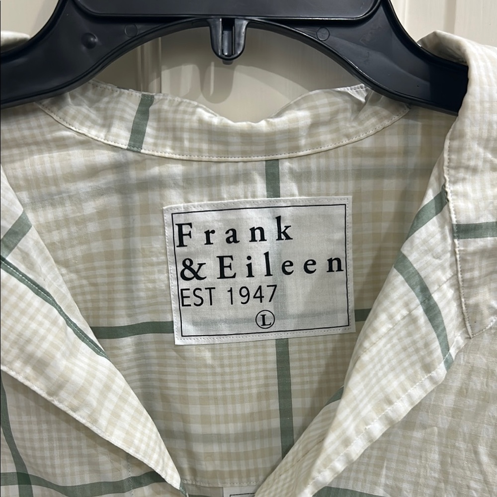 Frank & Eileen Green and Cream Check Shirt